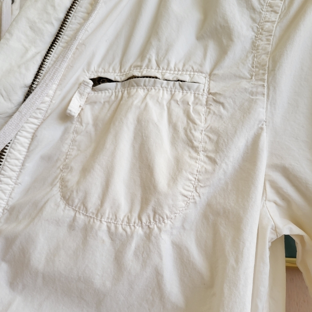 James Perse Off-White Parka zip up Jacket - Picture 6 of 7